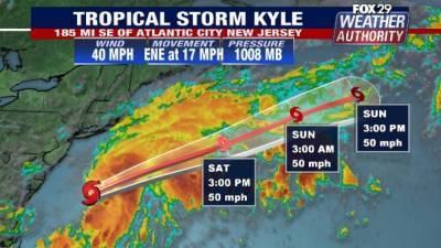 Tropical Storm Kyle forms as Josephine weakens in Atlantic - fox29.com - county Miami - county Atlantic - Jersey - county Josephine