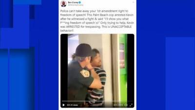Benjamin Crump - Florida deputy on leave after video shows him shoving Black man - clickorlando.com - state Florida - county Palm Beach - city West Palm Beach, state Florida