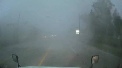 VIDEO: Box truck overturns in possible tornado in DeLand - clickorlando.com - state Florida - county Volusia