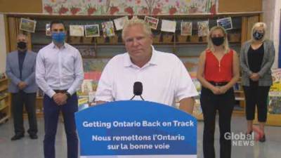 Doug Ford - Coronavirus: Ford defends decision to run ads about back-to-school plan - globalnews.ca