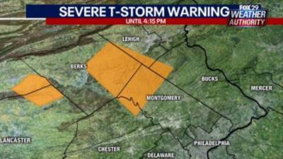 Weather Authority: Severe thunderstorms moving into the area - fox29.com - state Delaware - county Chester - county New Castle - county Cumberland