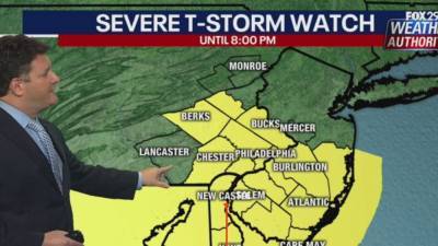 Weather Authority: Severe Thunderstorm Watch remains in effect for most of the area - fox29.com