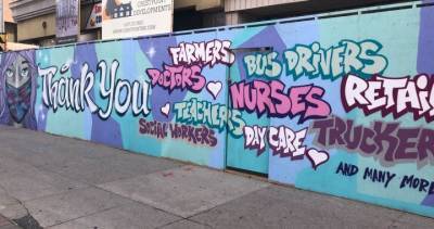 Oshawa mural brings message of thanks for essential front-line workers during pandemic - globalnews.ca - Chad