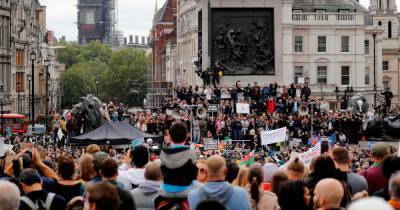Jeremy Corbyn - Thousands of anti-lockdown protesters gather in London to claim coronavirus is a 'hoax' - mirror.co.uk - city London