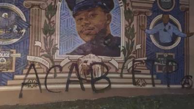 John Macnesby - Robert Wilson III (Iii) - West Philadelphia mural honoring slain Philadelphia police officer Sgt. Robert Wilson III defaced - fox29.com - city Baltimore