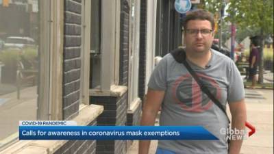 Coronavirus: Toronto man claims he faces discrimination over face masks - globalnews.ca