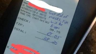 Nebraska restaurant server receives 5-cent tip from customer who wrote ‘get rid of masks’ on receipt - fox29.com - state Nebraska - Lincoln, state Nebraska - city Lincoln, state Nebraska