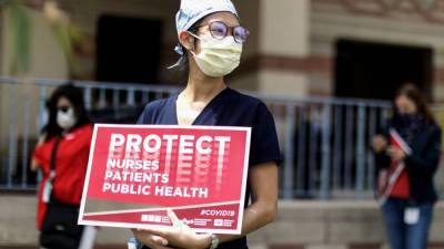 Over 200 protests held nationwide as nurses demand better protection amid the COVID-19 pandemic - fox29.com - Los Angeles - state California