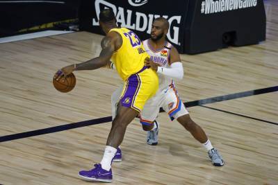 Chris Paul - Danilo Gallinari - CP3 leads Thunder's rout of cold-shooting Lakers, 105-86 - clickorlando.com - Los Angeles - state Florida - county Lake - city Houston - county Buena Vista - city Oklahoma City