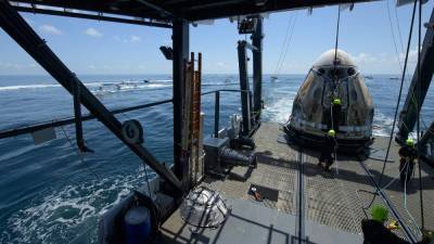 Bob Behnken - Doug Hurley - WATCH LIVE: Dragon spacecraft arrives back into Port Canaveral after historic splashdown - clickorlando.com - state Florida