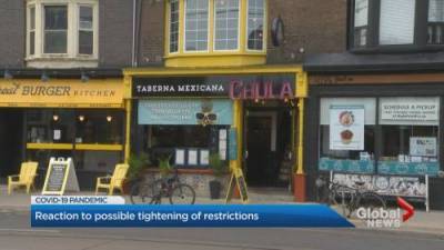 Erica Vella - Coronavirus: Ontario restaurant owners prepare for possible new restrictions as cases rise - globalnews.ca - county Ontario