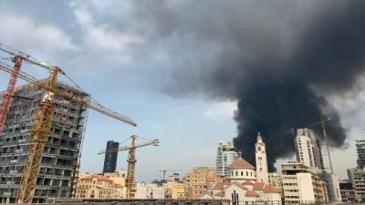 A month after explosion, massive fire breaks out at Beirut port - fox29.com - city Beirut