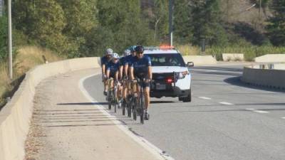 Sydney Morton - Cops for Kids cyclists begin fundraising trek - globalnews.ca