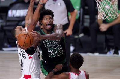 Serge Ibaka - Jaylen Brown - Kyle Lowry - Celtics oust Raptors in Game 7, head to East finals vs. Heat - clickorlando.com - state Florida - county Lake - city Boston - county Buena Vista - county Norman - city Powell, county Norman