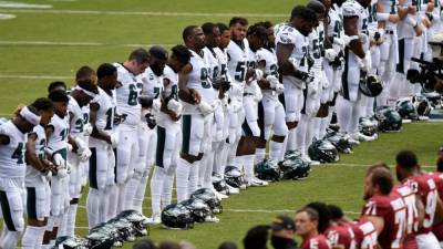 Eagles, Washington Football team hold moment of unity before Eagles return to locker room for anthem - fox29.com - Washington - state Washington - Philadelphia, county Eagle - county Eagle - city Philadelphia - state Maryland