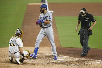 Edwin Ríos - Wil Myers - Jake Cronenworth - Gonsolin cools off Padres, Rios homers in Dodgers' 3-1 win - clickorlando.com - Los Angeles - county San Diego