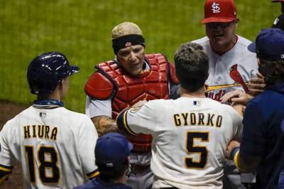 Craig Counsell - Cards manager Shildt docked 1 game, misses nightcap vs Brews - clickorlando.com - county St. Louis - Milwaukee