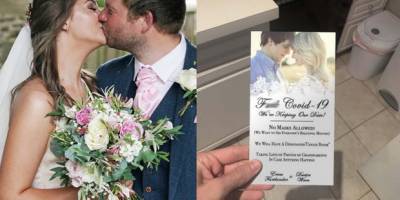 May I (I) - X-Rated COVID wedding invite goes viral after the bride and groom share it online - lifestyle.com.au