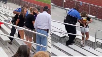 Mike Dewine - Argument over mask leads to woman’s arrest, use of stun gun at Ohio football game - fox29.com - state Ohio - county Logan