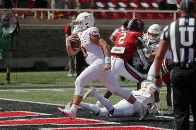 Sam Ehlinger - No. 8 Texas rallies to beat Texas Tech 63-56 in overtime - clickorlando.com - state Texas - county Moore - county Lubbock