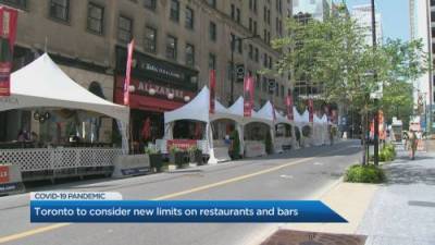 Matthew Bingley - Toronto to consider new COVID-19 limits on restaurants, bars - globalnews.ca - county Hall