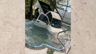 Truck crashes into backyard swimming pool, troopers say - clickorlando.com - state Florida - county Osceola