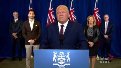 Doug Ford - Coronavirus: Ontario government providing $1.3 billion to support schools, $247 million to hire more school staff - globalnews.ca