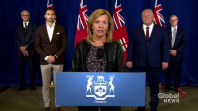 Christine Elliott - Coronavirus: Ontario taking 4-week ‘pause’ on reopening, loosening COVID-19 measures - globalnews.ca