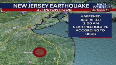 3.1 magnitude earthquake strike in Monmouth County early Wednesday morning - fox29.com - state New Jersey - county Burlington - Jersey - county Monmouth