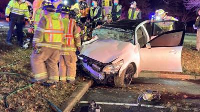 3 hospitalized after car slams into tree in New Castle County - fox29.com - state Delaware - county New Castle - county Pike - county Creek