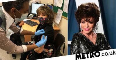 prince Philip - Joan Collins - Dame Joan Collins, 87, ‘honoured’ to get Covid-19 vaccine on the same day as Queen and celebrates with drink - metro.co.uk - Britain