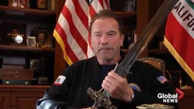 Arnold Schwarzenegger - U.S. Capitol riot: Arnold Schwarzenegger blasts Trump as ‘worst president ever’ while holding Conan the Barbarian’s sword - globalnews.ca - state California - city Hollywood