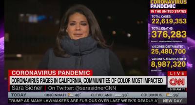 Sara Sidner - CNN’s Sara Sidner Breaks Down In Tears During Report On COVID Crisis - etcanada.com - state California