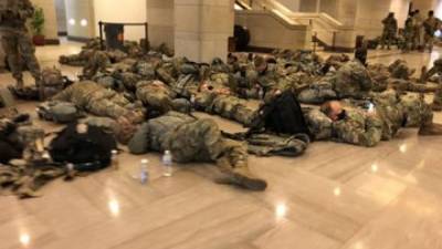 Joe Biden - National Guard troops sleep on Capitol floor as House nears Trump impeachment vote - fox29.com - area District Of Columbia - city Washington - Washington, area District Of Columbia