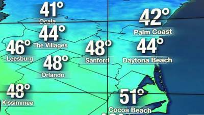 Temperatures to drop into the 40s across Central Florida - clickorlando.com - state Florida