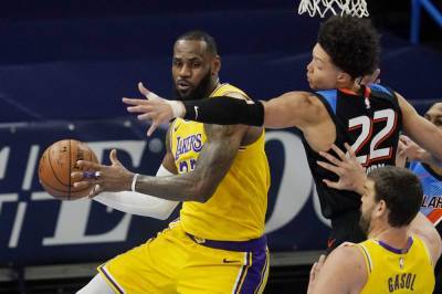 Anthony Davis - LeBron James scores 26 points, Lakers roll past Thunder - clickorlando.com - Los Angeles - city Oklahoma City
