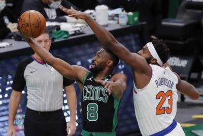 Jaylen Brown - Jayson Tatum - Julius Randle - Kemba Walker returns, but Knicks blow out Celtics 105-75 - clickorlando.com - New York - city Boston