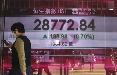 Joe Biden - Asian shares mostly lower, China gains on GDP rebound - clickorlando.com - China - Usa