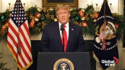 Donald Trump - Joe Biden - “We have to be remembered for what’s been done” says Trump in New Year’s video message - globalnews.ca