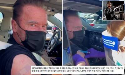 Arnold Schwarzenegger - Arnold Schwarzenegger, 73, gets first dose of COVID-19 vaccine - dailymail.co.uk - Los Angeles