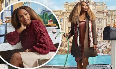Serena Williams - Serena Williams dreams of traveling 'safely again' and launches luggage collection during pandemic - dailymail.co.uk