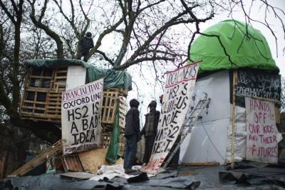Protesters against UK rail link evicted from London park - clickorlando.com - Britain - city London