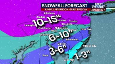 Winter storm warnings issued as nor’easter could bring over a foot of snow to some areas - fox29.com - state New Jersey - state Delaware - county Kent