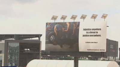 Martin Luther - George Floyd - George Floyd billboard in DC issues statement for justice - fox29.com - Washington - city Minneapolis