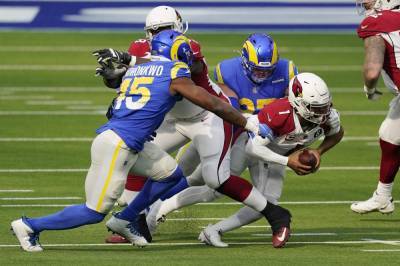 Kyler Murray - John Wolford - Cardinals' Murray sidelined by ankle injury on first drive - clickorlando.com - Los Angeles - state Arizona - Jordan