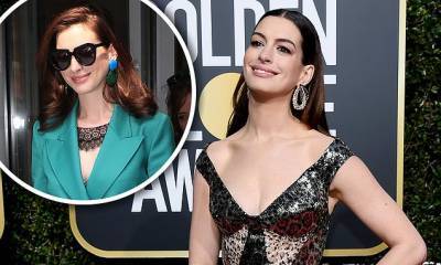 Anne Hathaway - Anne Hathaway calls making a movie during the pandemic 'very normal' but also 'completely wild' - dailymail.co.uk