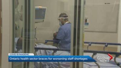 COVID-19: Health care staffing shortage looming in Ontario - globalnews.ca - county Ontario
