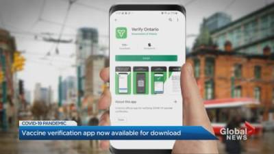 Ontario COVID-19 vaccine verification app now available for download - globalnews.ca