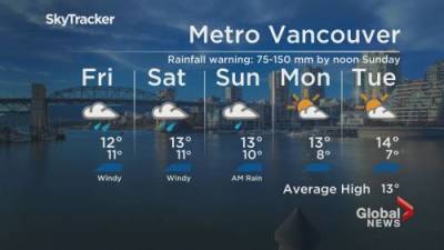 Kristi Gordon - B.C. evening weather forecast: Oct. 14 - globalnews.ca - Britain - city Columbia, Britain - city Vancouver