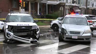 Local Headlinesthe - Police car responding to shooting collides with van in Southwest Philadelphia - fox29.com